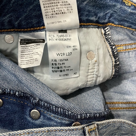 Levi’s Premium Ribcage Straight Ankle Jeans in After Love Ripped Knee No Stretch - Picture 13 of 14